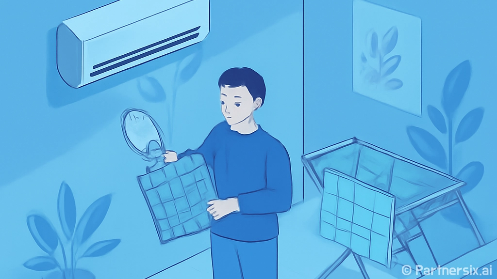 에어컨 필터를 청소…