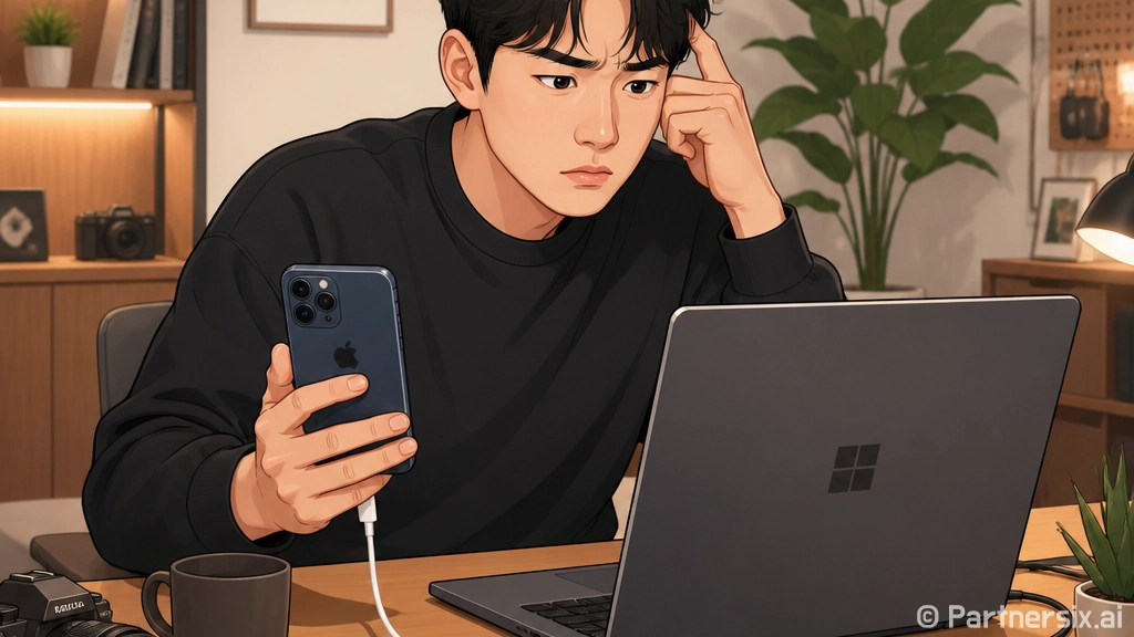 아이폰15를 윈도우 PC에 제대로 연결하는 방법, 사진 이동부터 충전 속도까지