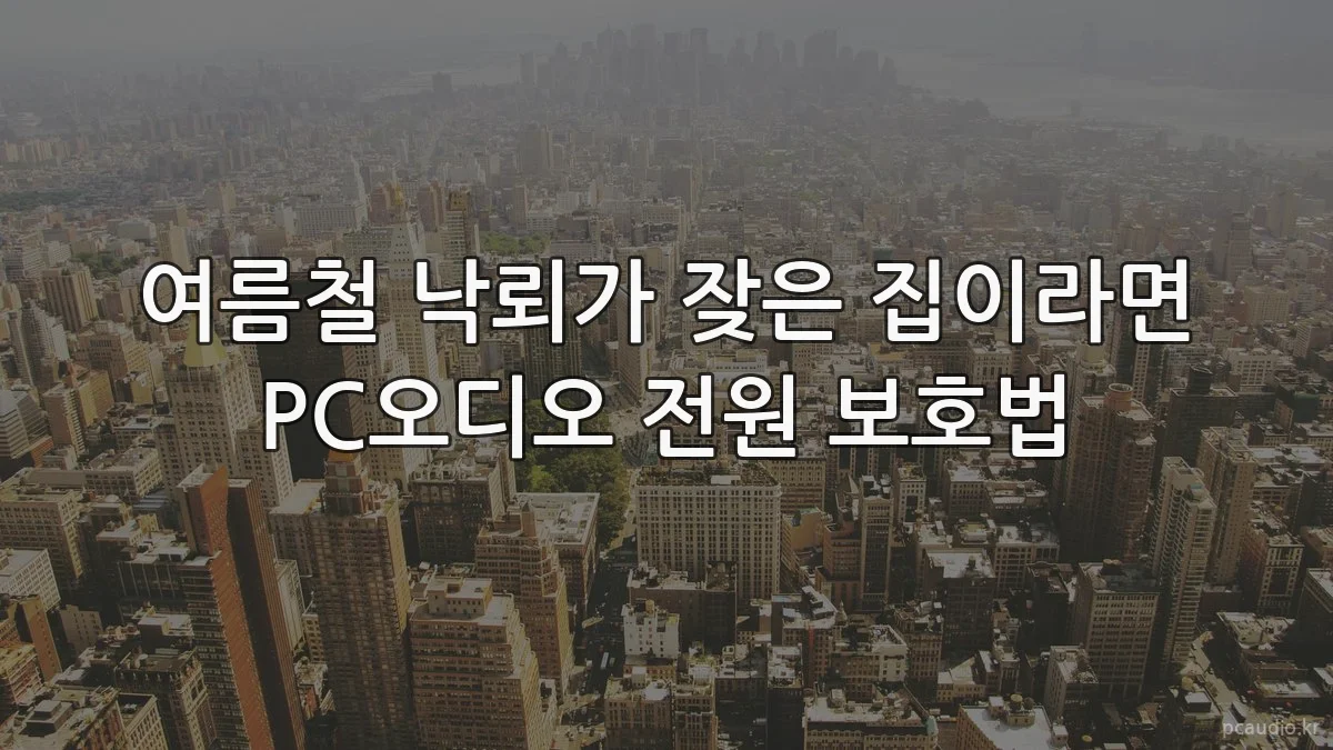 여름철 낙뢰가 잦은 집이라면 PC오디오 전원 보호법
