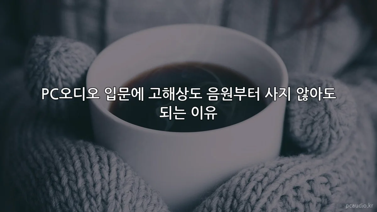 PC오디오 입문에 고해상도 음원부터 사지 않아도 되는 이유
