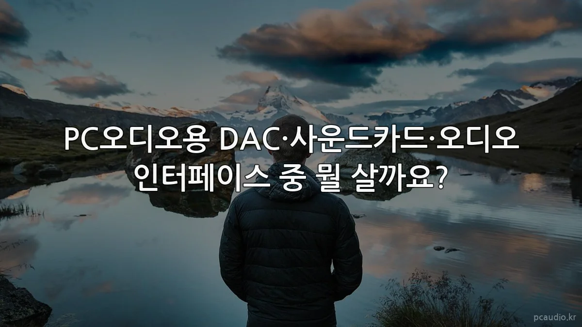 PC오디오용 DAC·사운드카드·오디오 인터페이스 중 뭘 살까요?