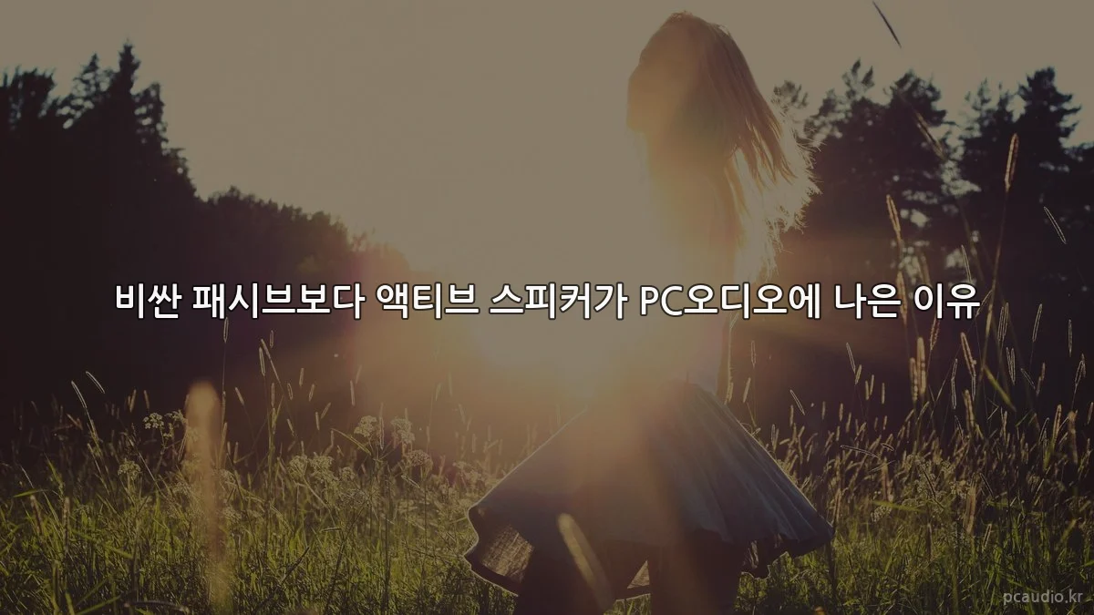 비싼 패시브보다 액티브 스피커가 PC오디오에 나은 이유