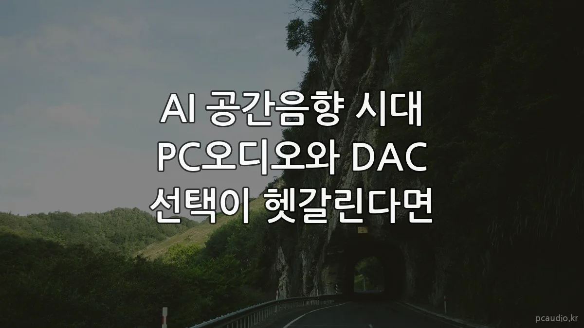 AI 공간음향 시대 PC오디오와 DAC 선택이 헷갈린다면
