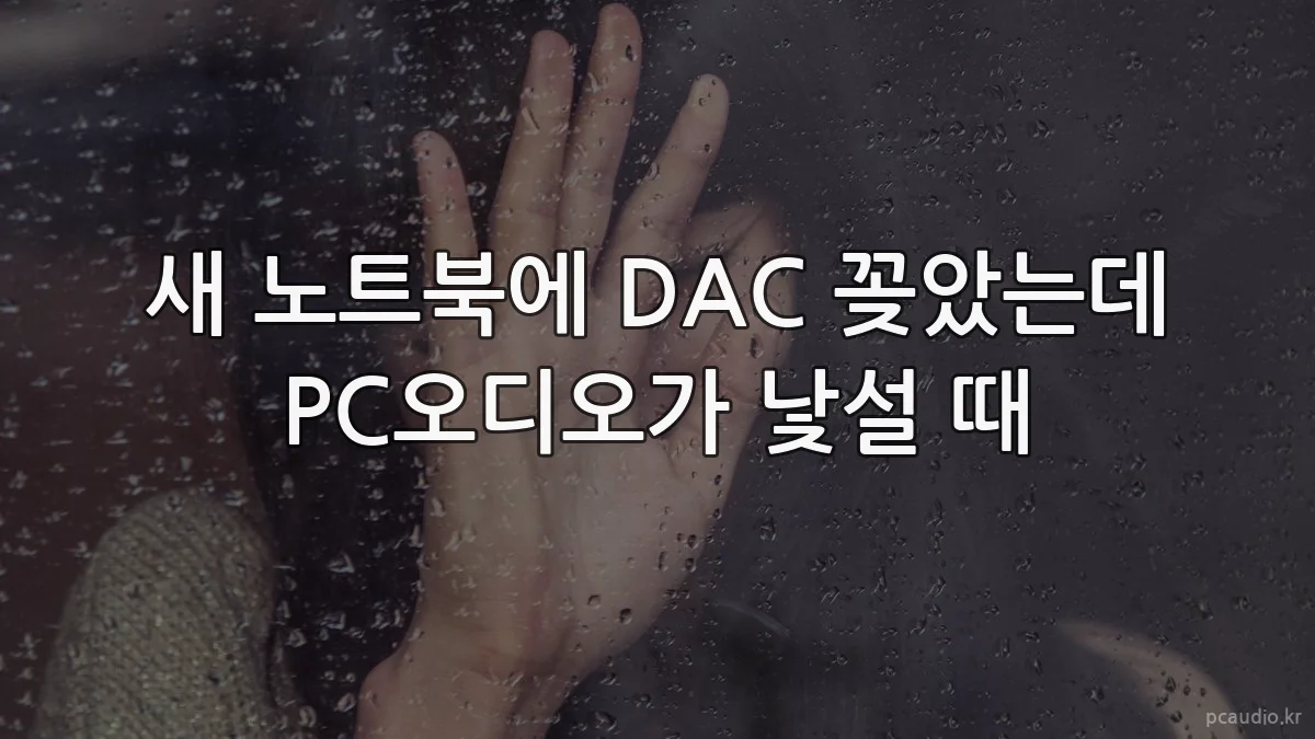 새 노트북에 DAC 꽂았는데 PC오디오가 낯설 때