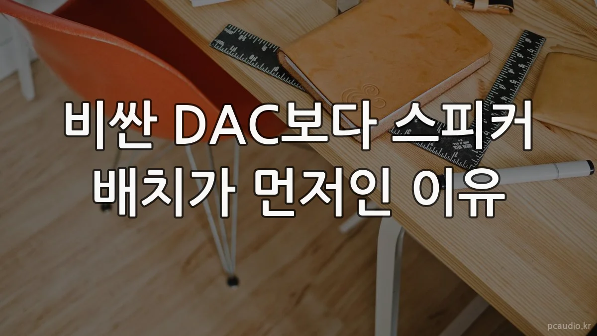 비싼 DAC보다 스피커 배치가 먼저인 이유