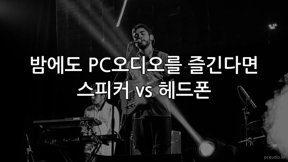 밤에도 PC오디오를 즐긴다면 스피커 vs 헤드폰