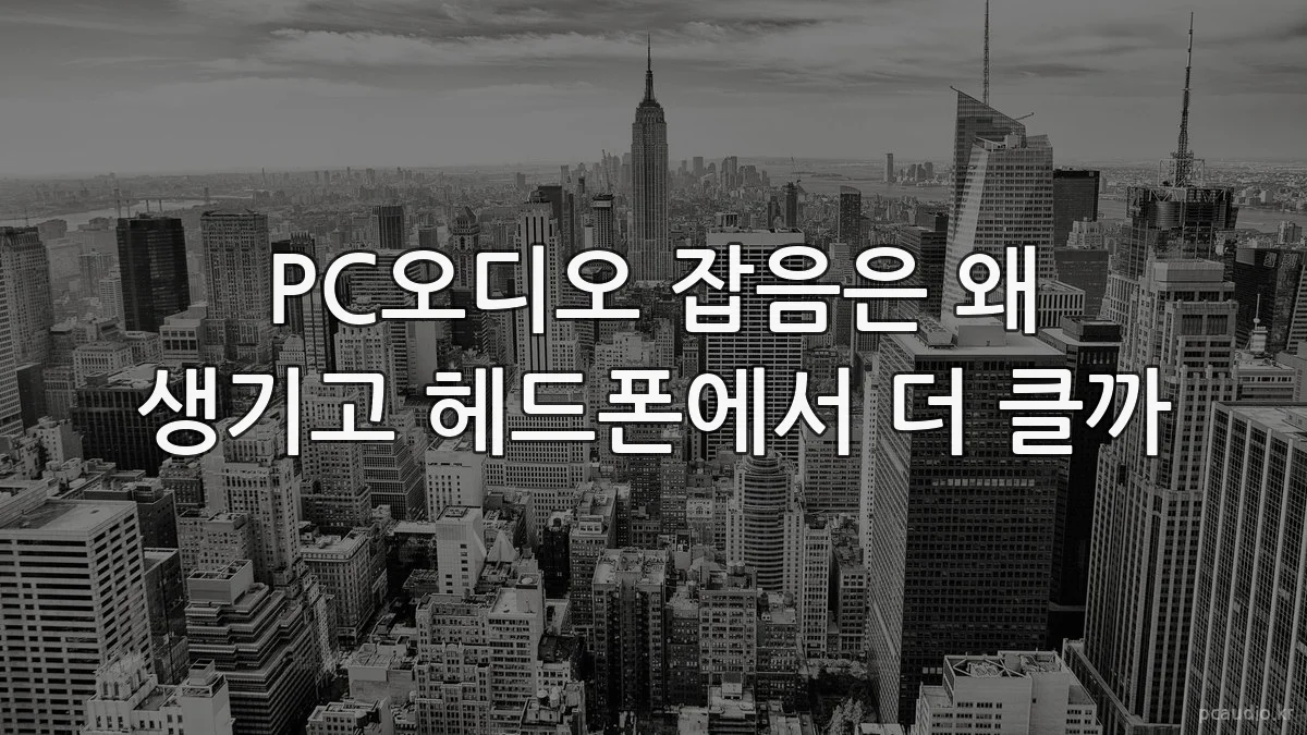 PC오디오 잡음은 왜 생기고 헤드폰에서 더 클까