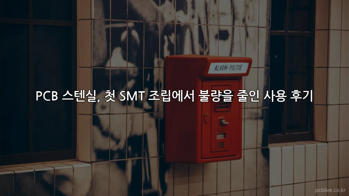 PCB 스텐실, 첫 SMT 조립에서 불량을 줄인 사용 후기