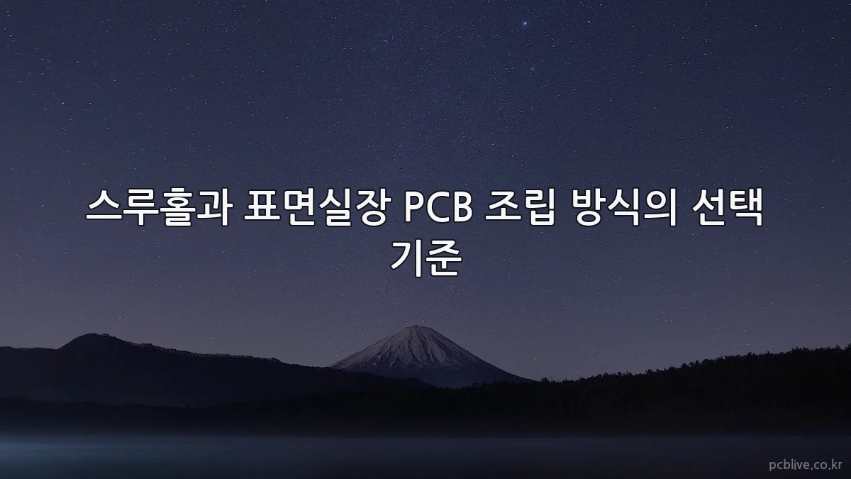 스루홀과 표면실장 PCB 조립 방식의 선택 기준
