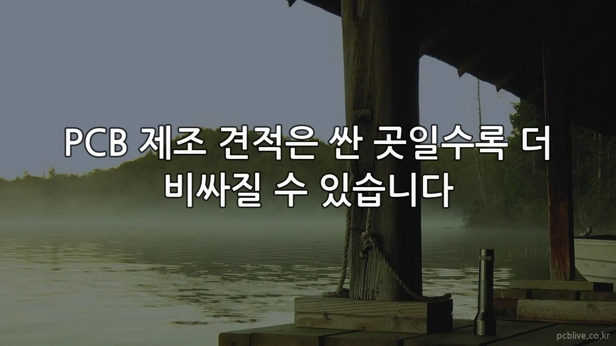 PCB 제조 견적은 싼 곳일수록 더 비싸질 수 있습니다