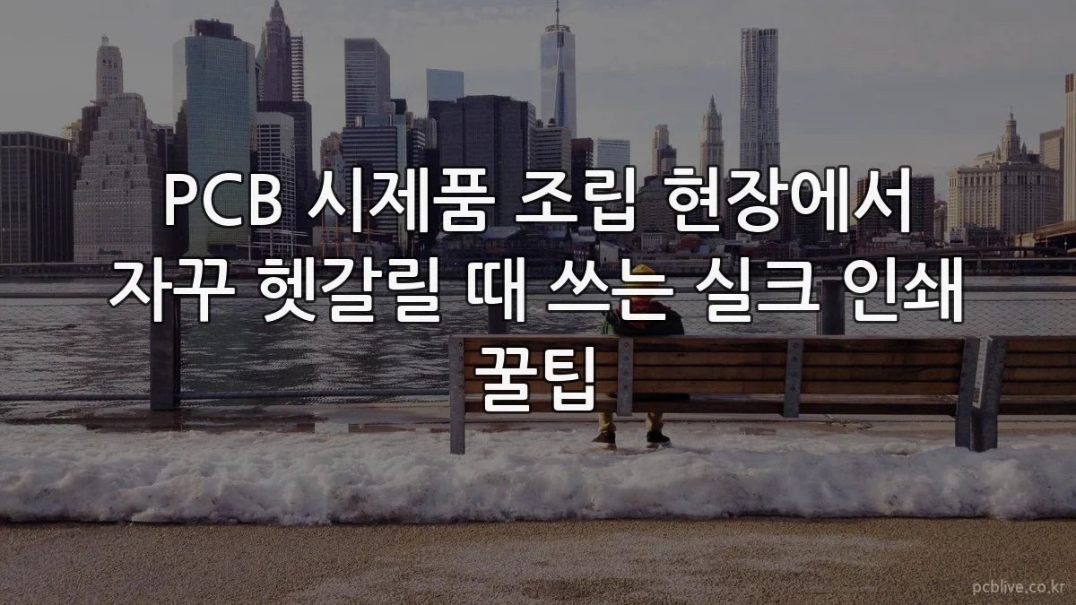 PCB 시제품 조립 현장에서 자꾸 헷갈릴 때 쓰는 실크 인쇄 꿀팁