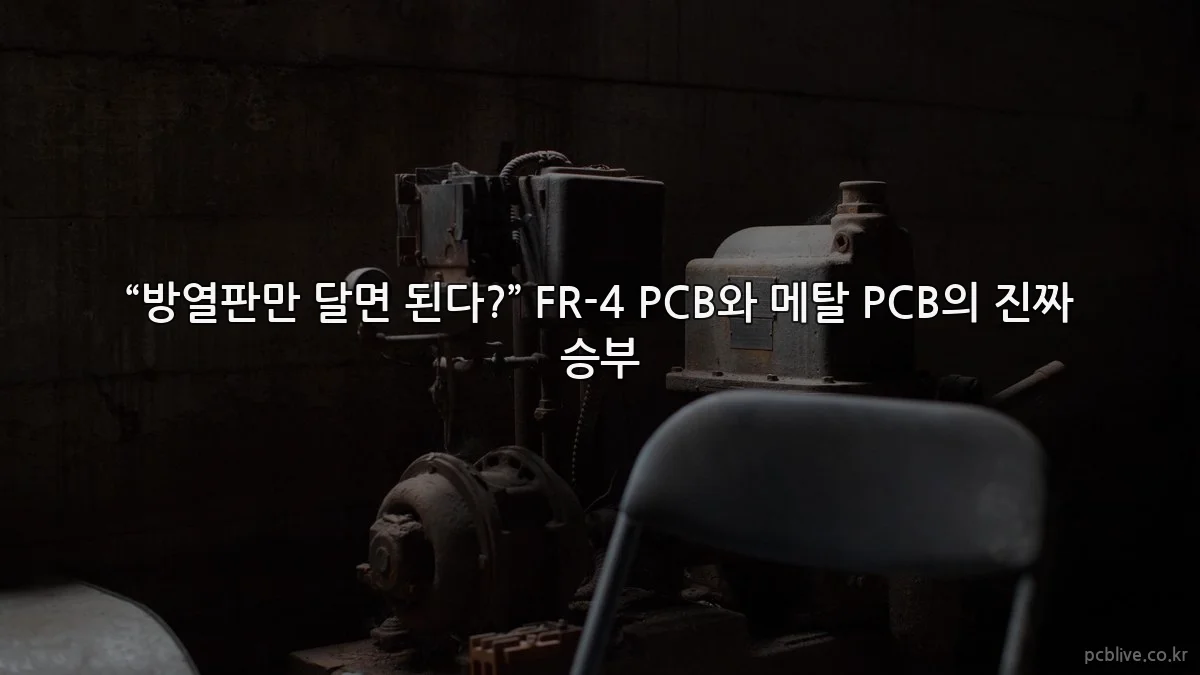 “방열판만 달면 된다?” FR-4 PCB와 메탈 PCB의 진짜 승부