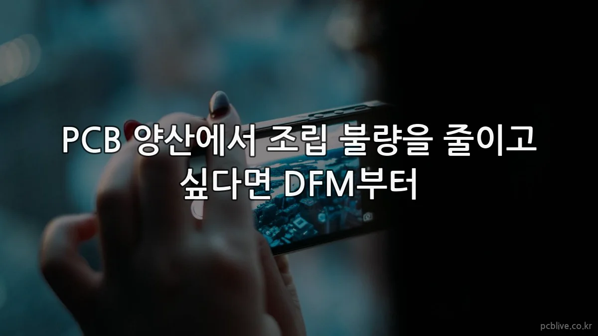 PCB 양산에서 조립 불량을 줄이고 싶다면 DFM부터