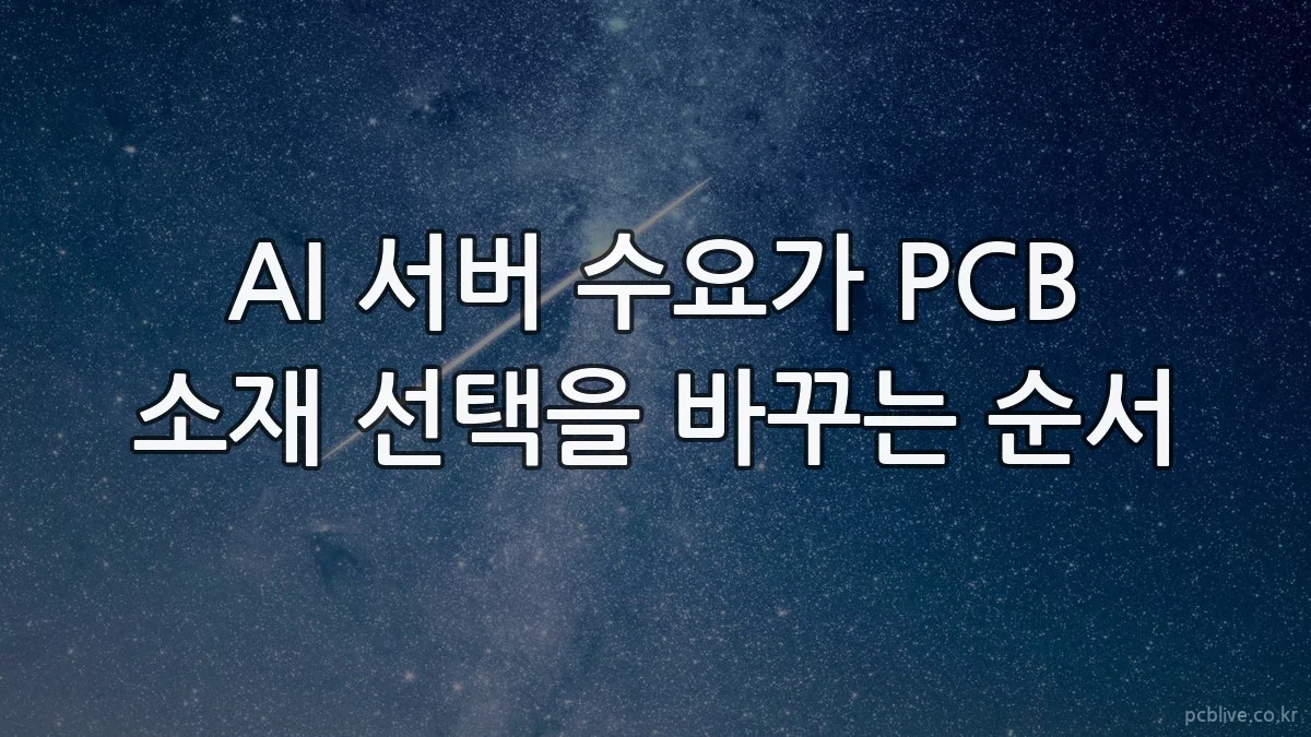 AI 서버 수요가 PCB 소재 선택을 바꾸는 순서