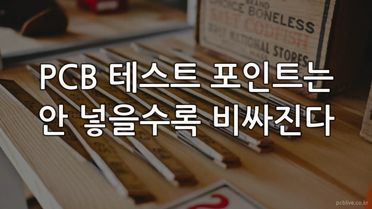 PCB 테스트 포인트는 안 넣을수록 비싸진다