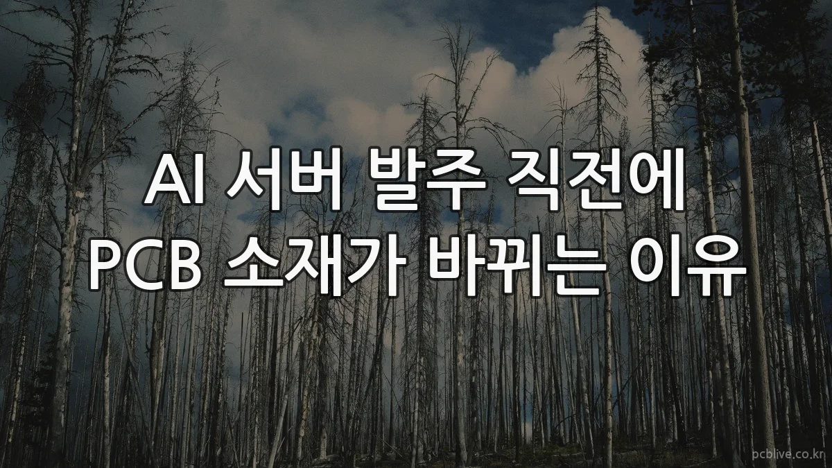 AI 서버 발주 직전에 PCB 소재가 바뀌는 이유