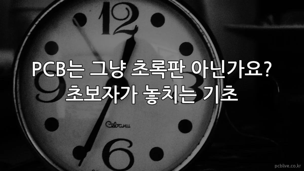 PCB는 그냥 초록판 아닌가요? 초보자가 놓치는 기초