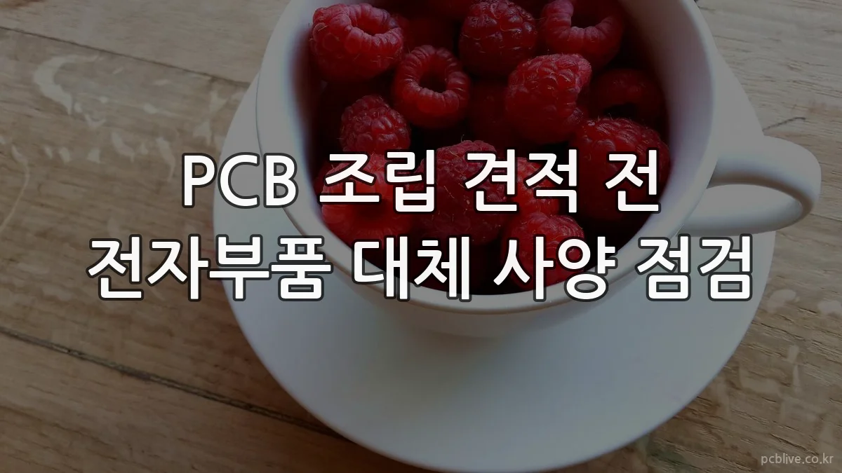 PCB 조립 견적 전 전자부품 대체 사양 점검
