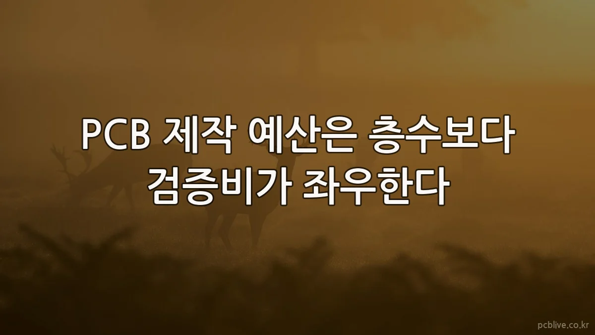 PCB 제작 예산은 층수보다 검증비가 좌우한다
