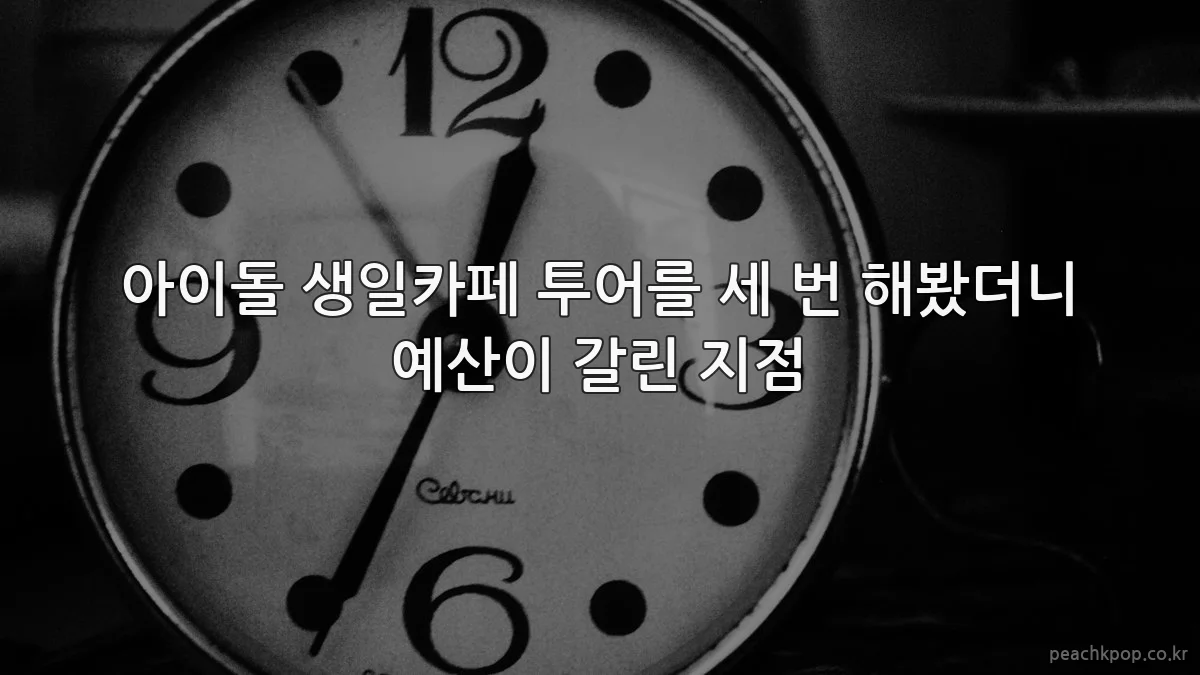 아이돌 생일카페 투어를 세 번 해봤더니 예산이 갈린 지점