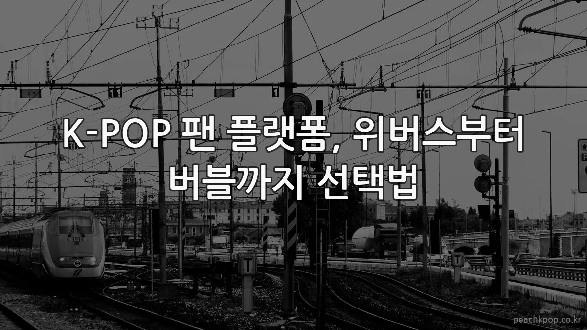 K-POP 팬 플랫폼, 위버스부터 버블까지 선택법