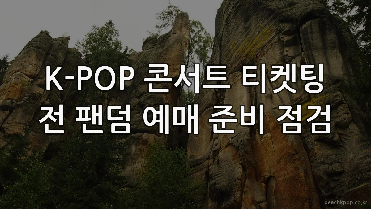 K-POP 콘서트 티켓팅 전 팬덤 예매 준비 점검