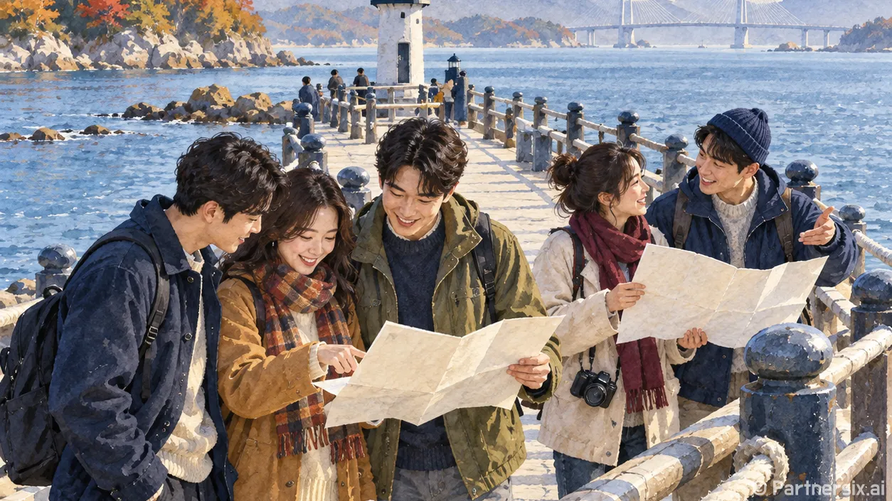 잠진도 선착장에서 …