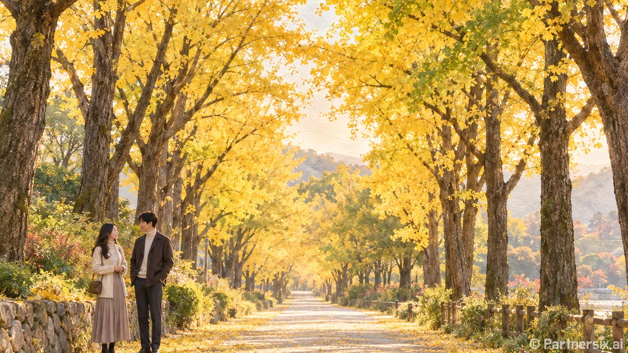 아산 은행나무길 걸어보니 숙소 잡는 기준도 달라졌다