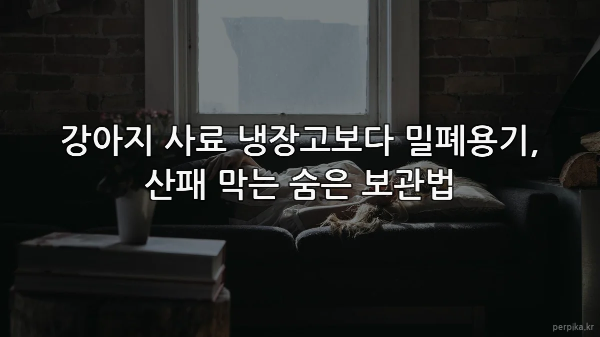 강아지 사료 냉장고보다 밀폐용기, 산패 막는 숨은 보관법