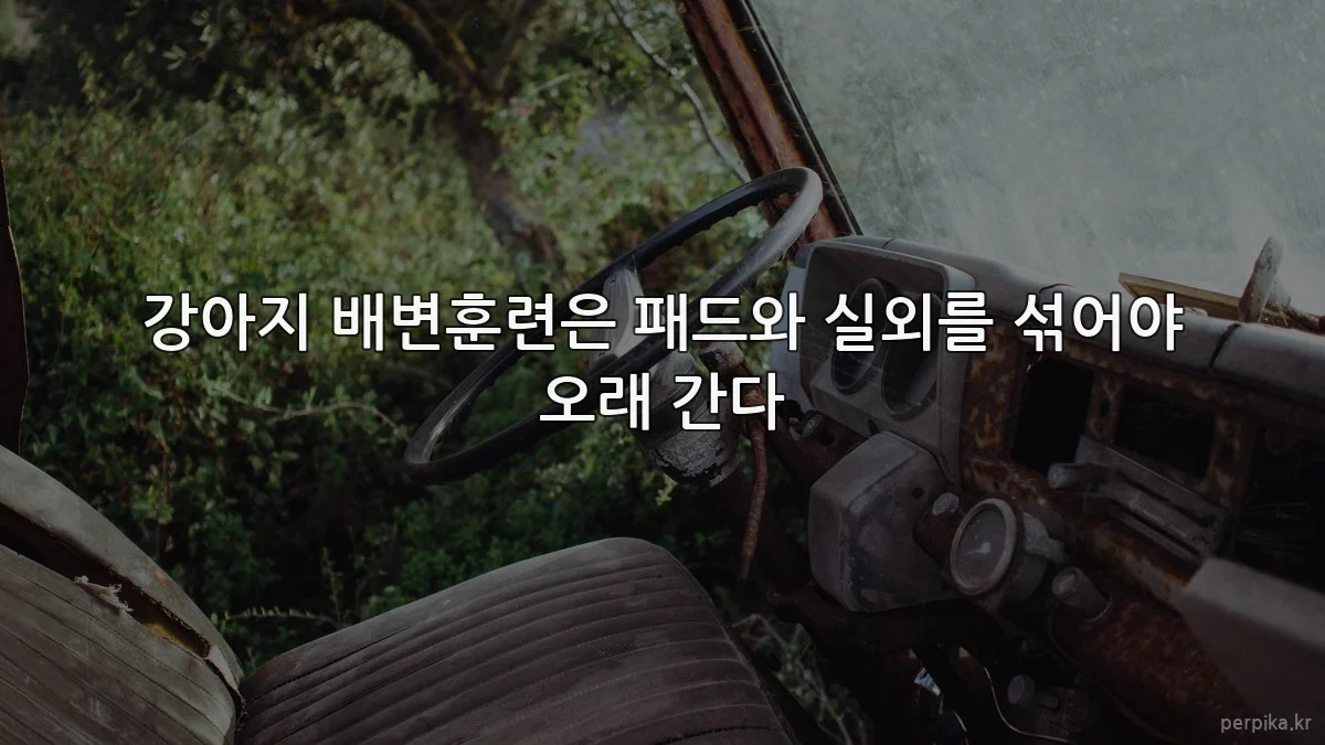 강아지 배변훈련은 패드와 실외를 섞어야 오래 간다