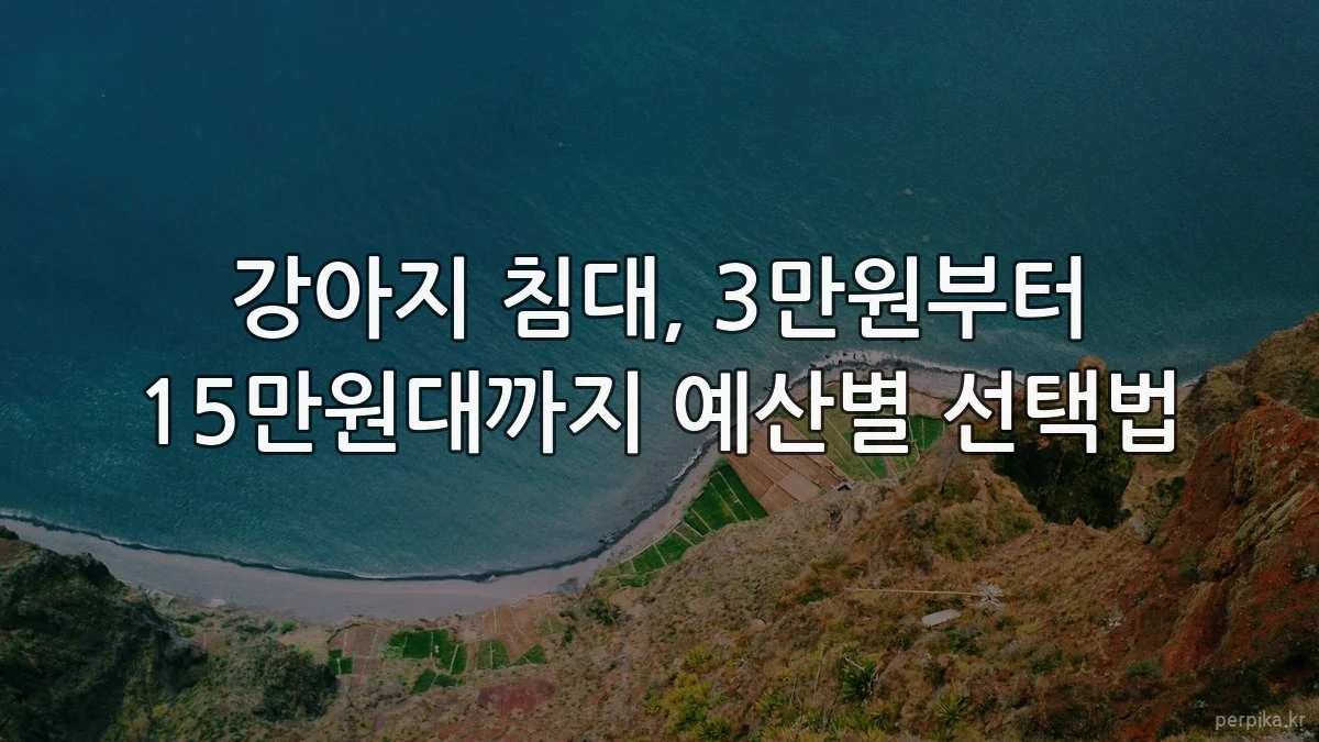 강아지 침대, 3만원부터 15만원대까지 예산별 선택법