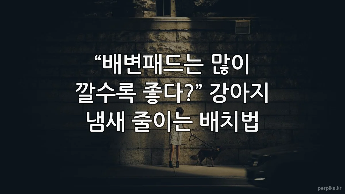 “배변패드는 많이 깔수록 좋다?” 강아지 냄새 줄이는 배치법