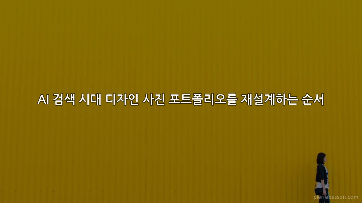 AI 검색 시대 디자인 사진 포트폴리오를 재설계하는 순서