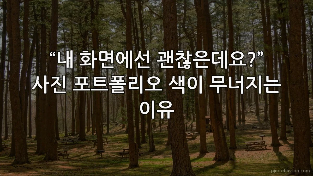 “내 화면에선 괜찮은데요?” 사진 포트폴리오 색이 무너지는 이유