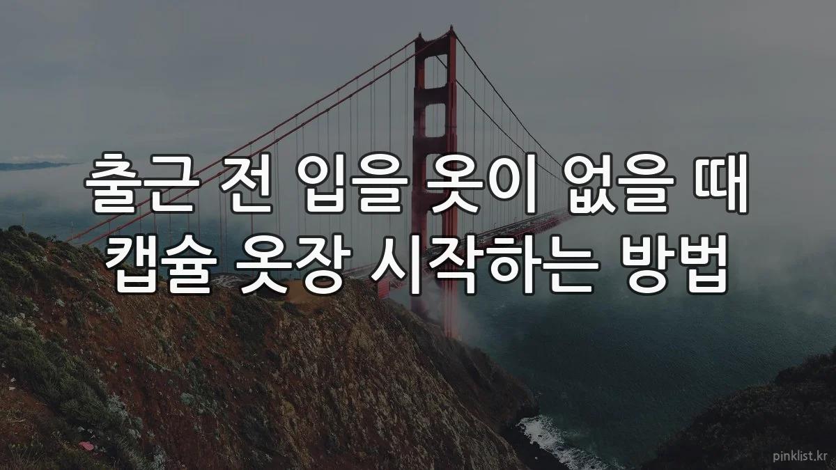 출근 전 입을 옷이 없을 때 캡슐 옷장 시작하는 방법