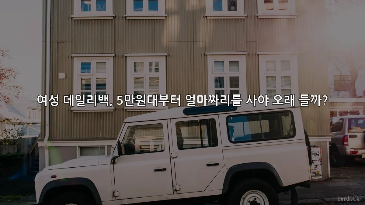 여성 데일리백, 5만원대부터 얼마짜리를 사야 오래 들까?
