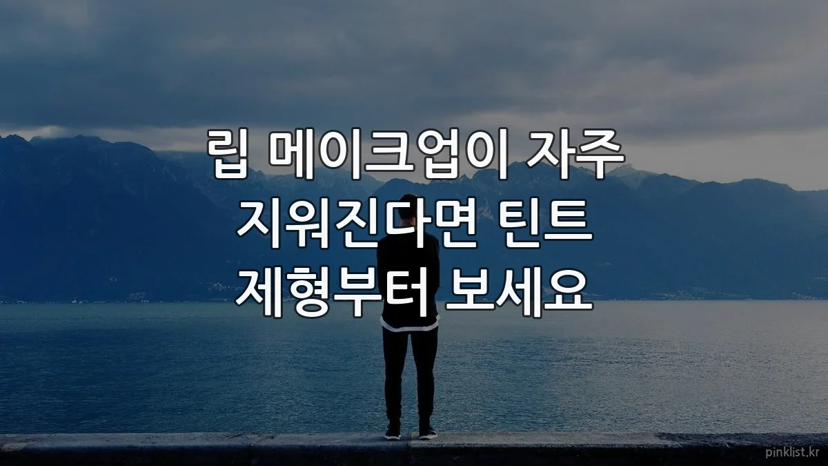 립 메이크업이 자주 지워진다면 틴트 제형부터 보세요