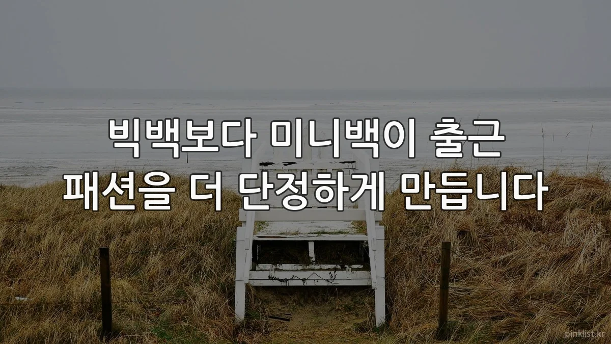 빅백보다 미니백이 출근 패션을 더 단정하게 만듭니다