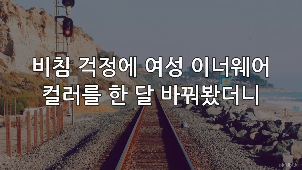 비침 걱정에 여성 이너웨어 컬러를 한 달 바꿔봤더니