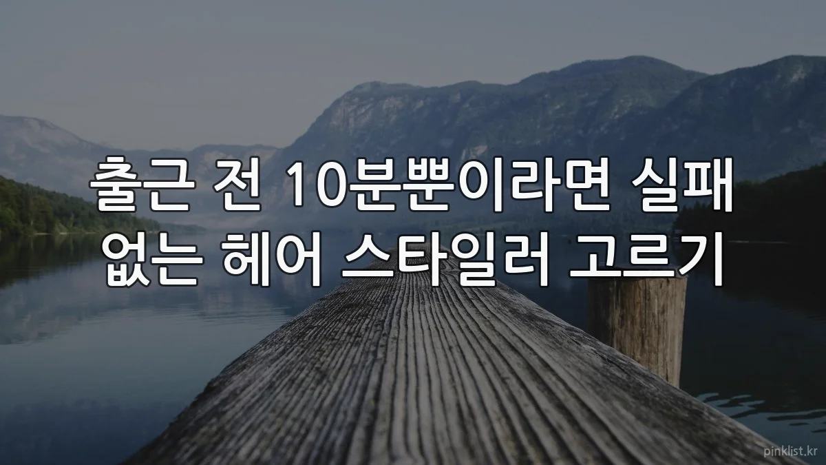 출근 전 10분뿐이라면 실패 없는 헤어 스타일러 고르기