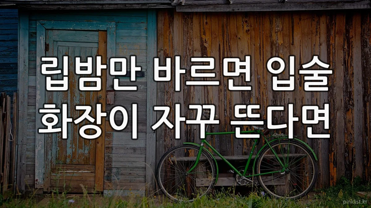 립밤만 바르면 입술 화장이 자꾸 뜬다면