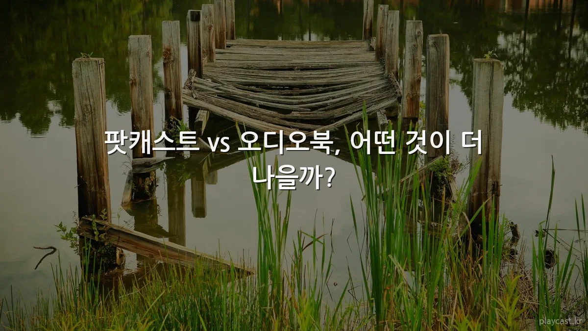 팟캐스트 vs 오디오북, 어떤 것이 더 나을까?