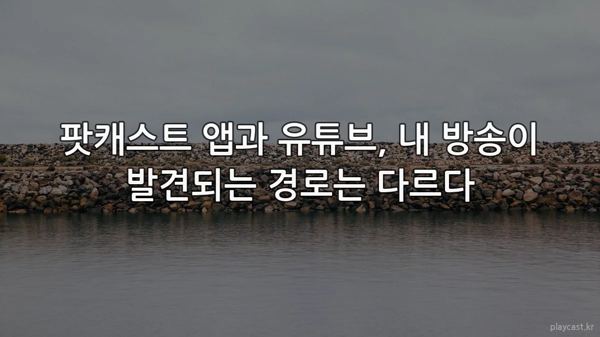 팟캐스트 앱과 유튜브, 내 방송이 발견되는 경로는 다르다