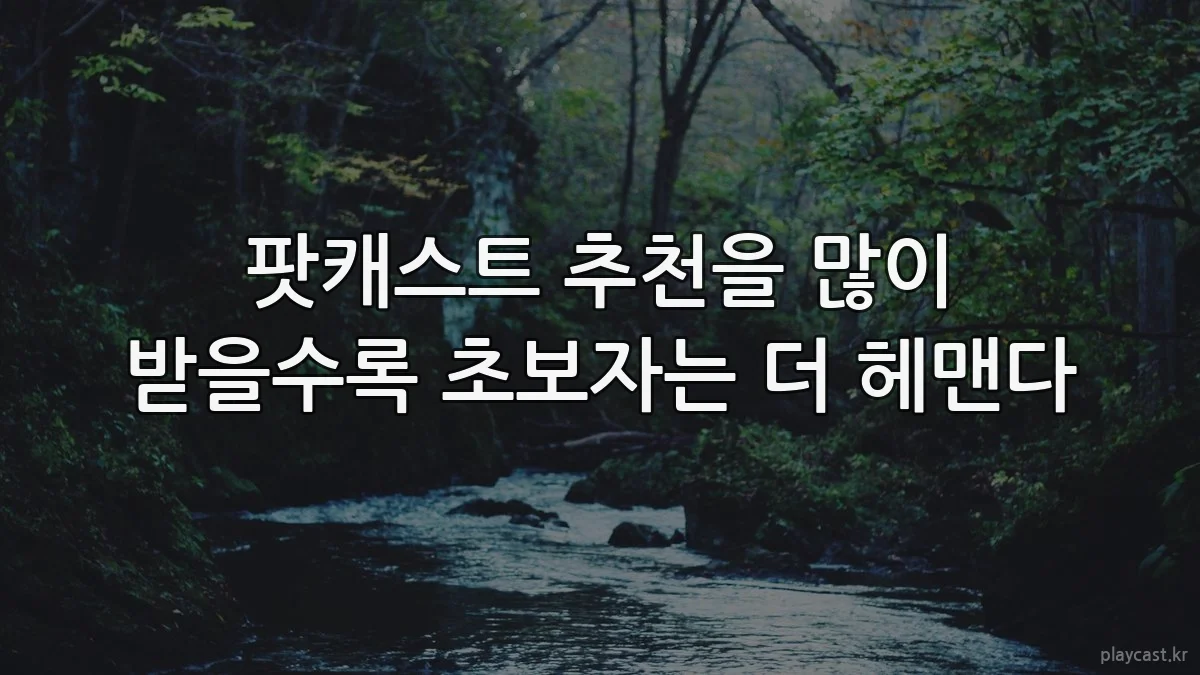 팟캐스트 추천을 많이 받을수록 초보자는 더 헤맨다
