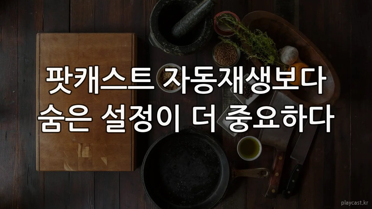 팟캐스트 자동재생보다 숨은 설정이 더 중요하다