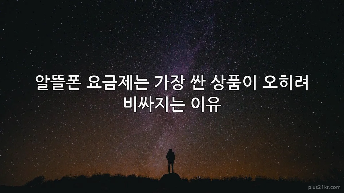알뜰폰 요금제는 가장 싼 상품이 오히려 비싸지는 이유