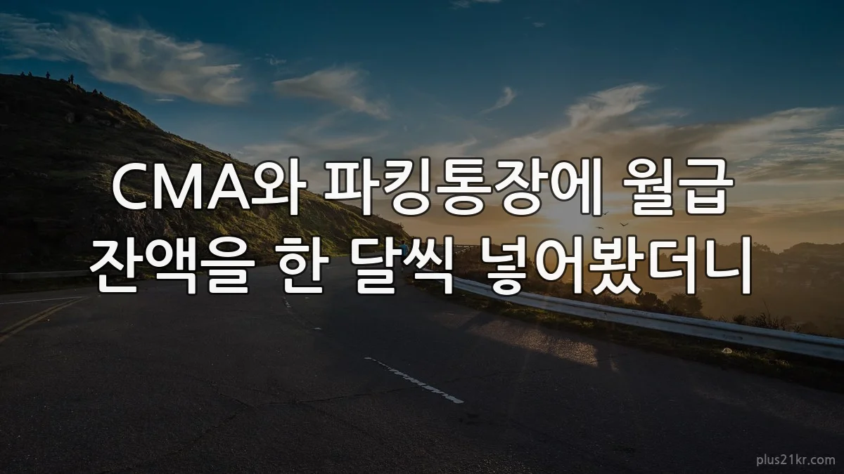 CMA와 파킹통장에 월급 잔액을 한 달씩 넣어봤더니