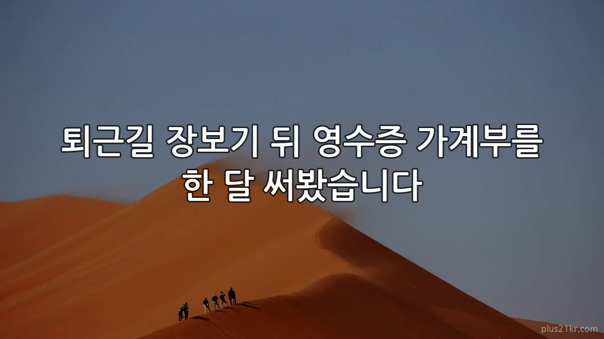퇴근길 장보기 뒤 영수증 가계부를 한 달 써봤습니다