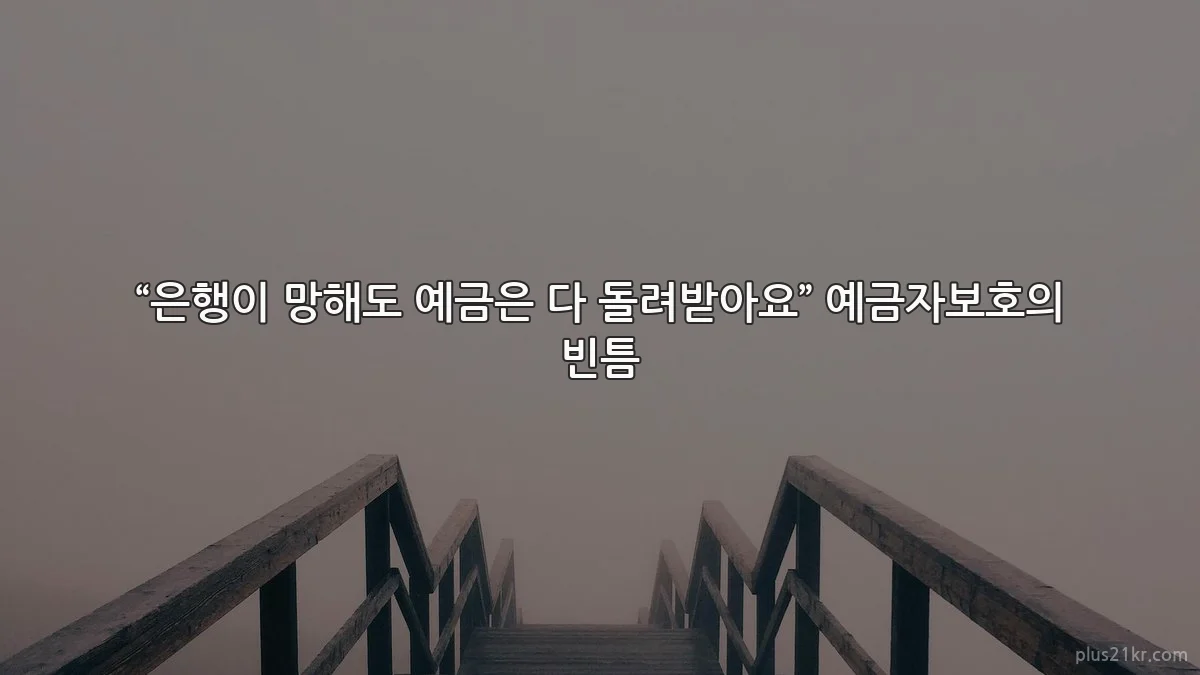 “은행이 망해도 예금은 다 돌려받아요” 예금자보호의 빈틈
