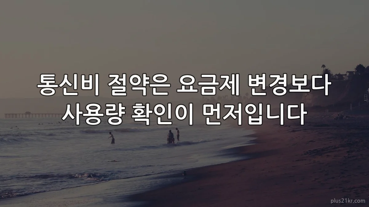 통신비 절약은 요금제 변경보다 사용량 확인이 먼저입니다